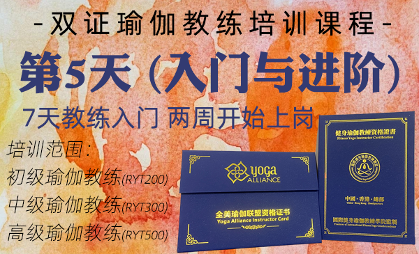 第5天；初中高瑜伽教练课程（双证瑜伽教练专属课程）