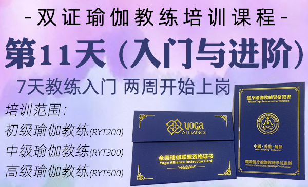 第11天；初中高瑜伽教练课程（双证瑜伽教练专属课程）